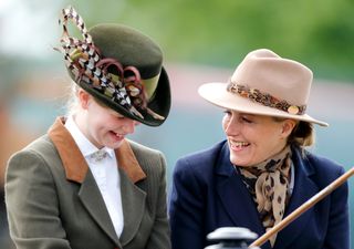 Lady Louise Windsor and Sophie, Countess of Wessex seen carriage driving as they take part in The Champagne Laurent-Perrier Meet of the British Driving Society on day 5 of the Royal Windsor Horse Show in Home Park on May 13, 2018