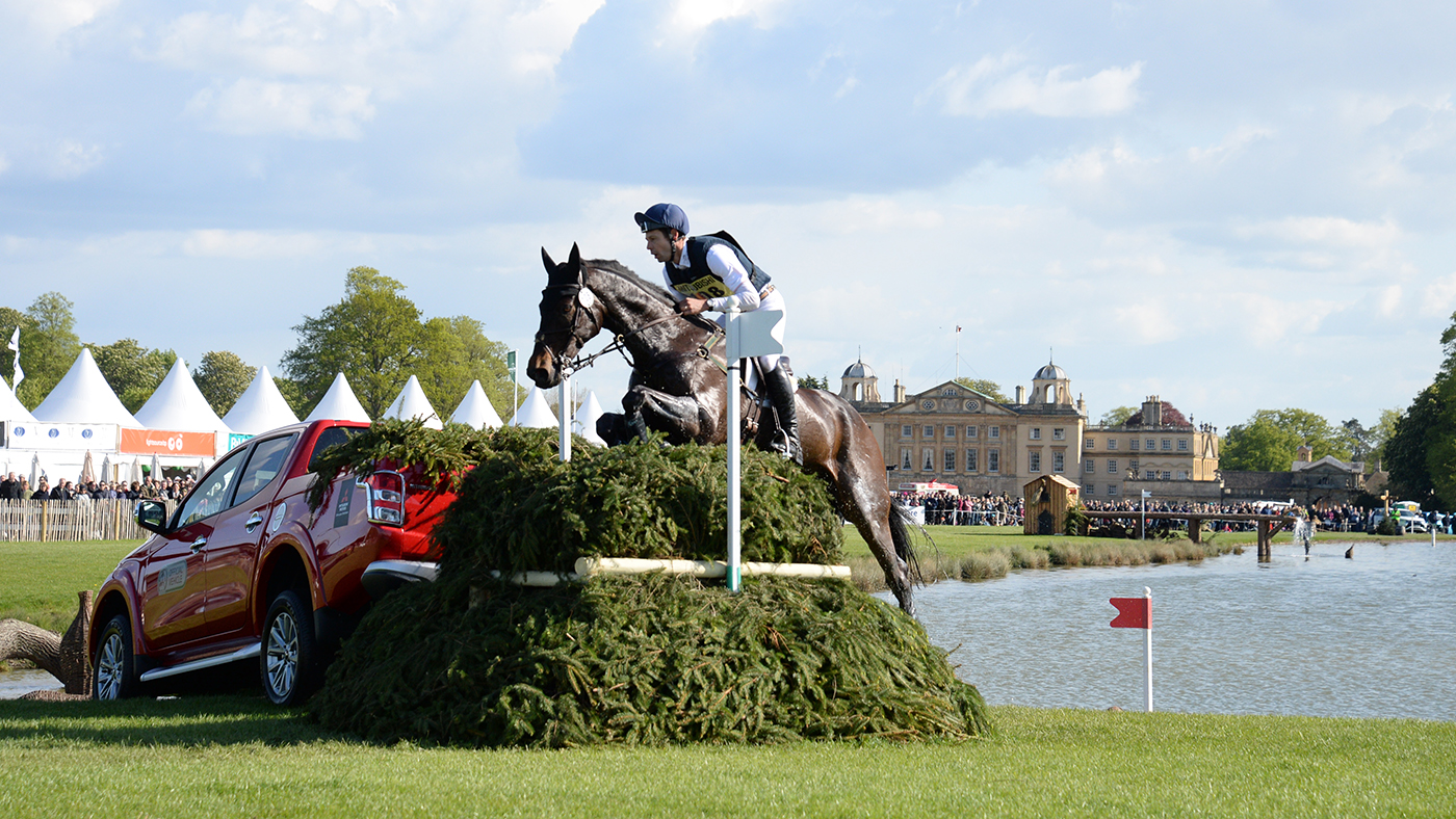 Cooley Lands to retire: he is pictured with Chris Burton at Badminton 2019