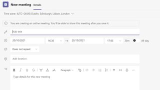 Microsoft Teams Scheduling Form