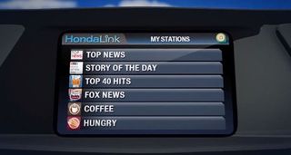 An early glimpse of the HondaLink interface.
