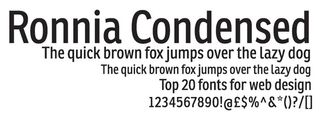 Web fonts: Ronnia Condensed