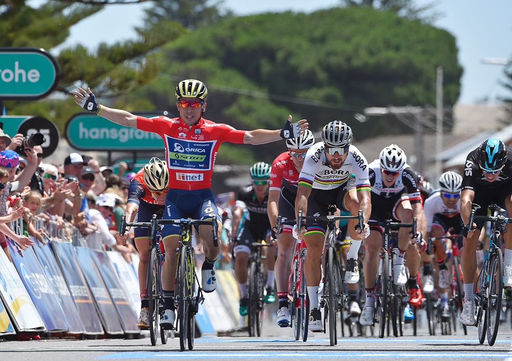 Caleb Ewan wins stage 3 at the Tour Down Under