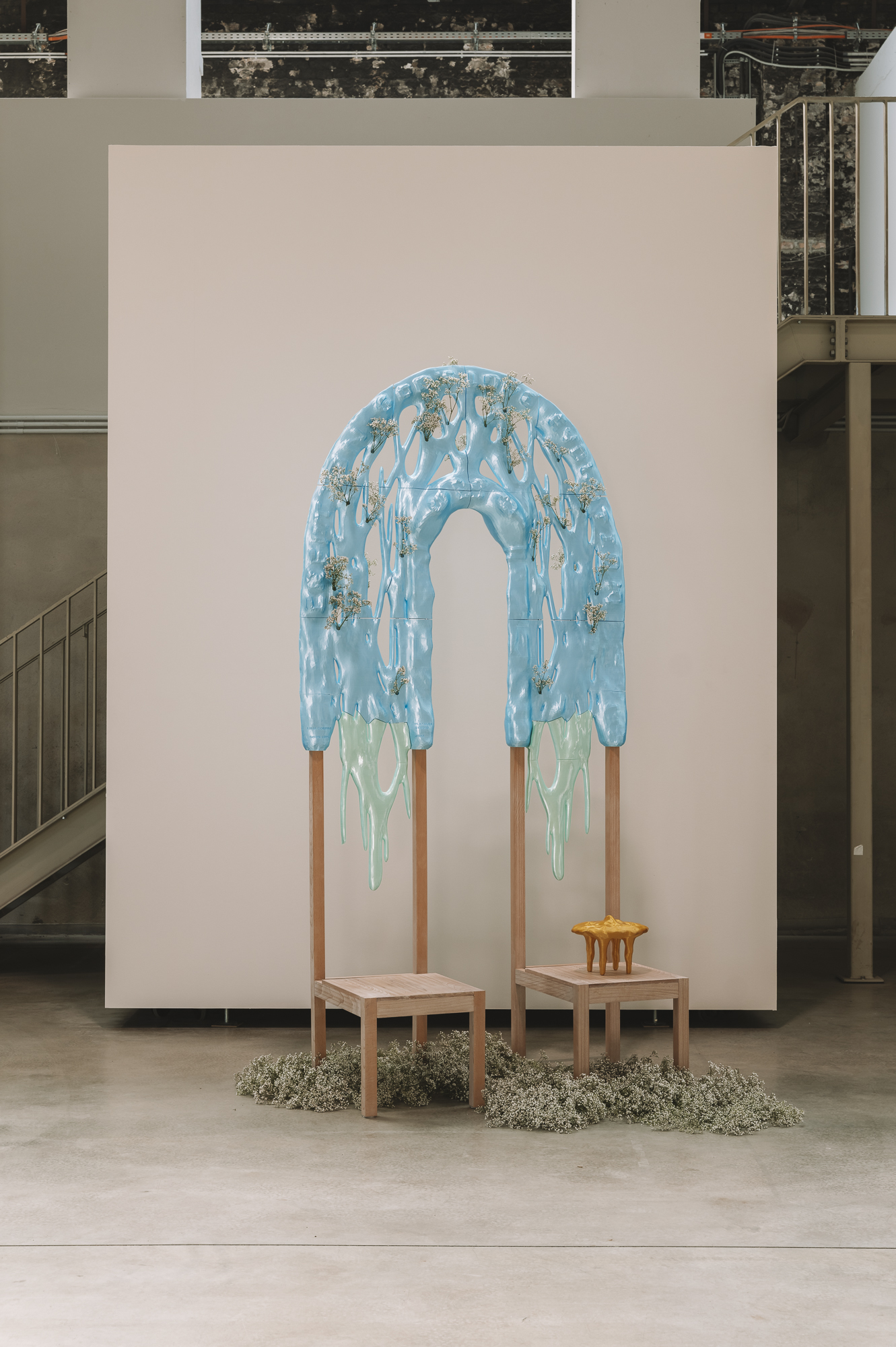 Exhibition by Bocci in a wharehouse in Berlin