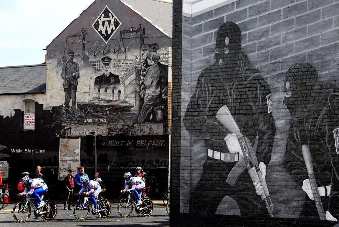 Team time trial training in Belfast ahead of the Giro's first stage