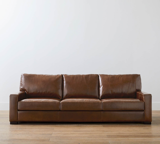 Pottery Barn leather sofa