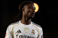 Eduardo Camavinga player of Real Madrid during the LaLiga EA Sports match between Getafe CF and Real Madrid CF at Coliseum Alfonso Perez on October 19, 2025 in Getafe, Spain.
