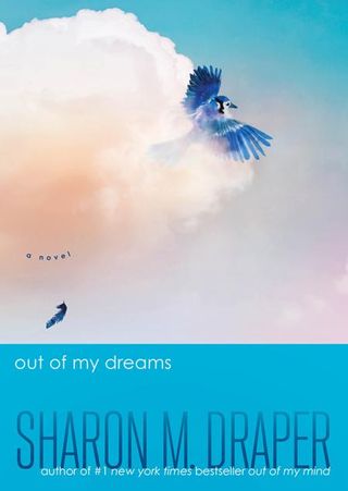 Book cover with a cloud and blue bird on 