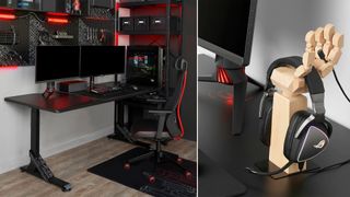 Ikea gaming desk and accessories