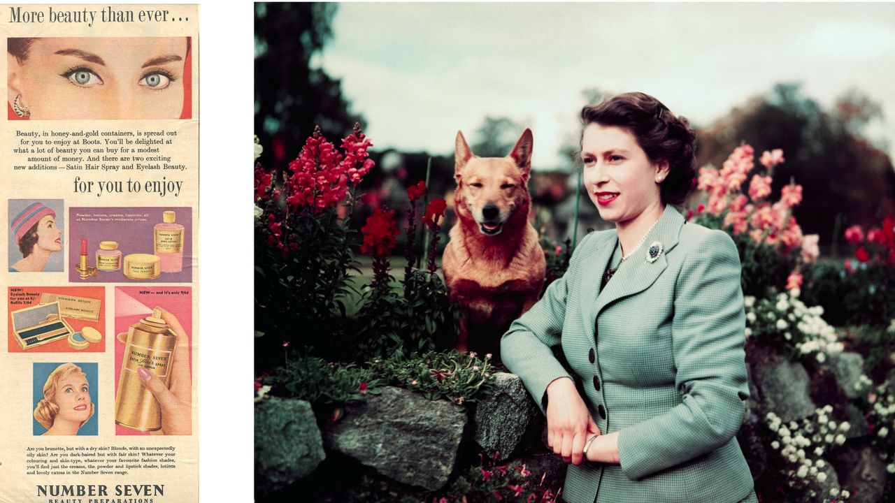 No7 ‘More Beauty than ever’ advertisement, 1957; The Queen wearing her signature deep pink lip