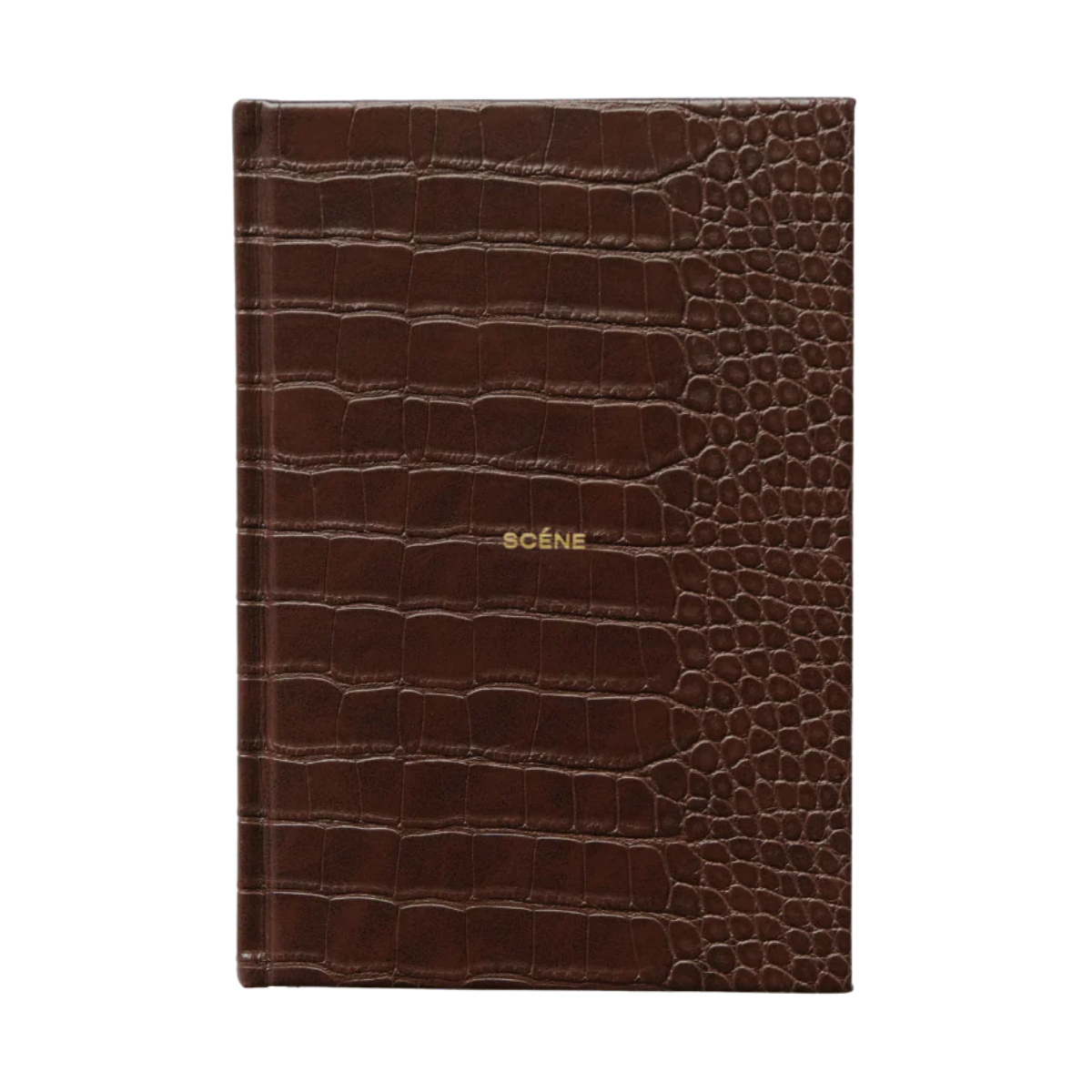 Brown croc-bound planner