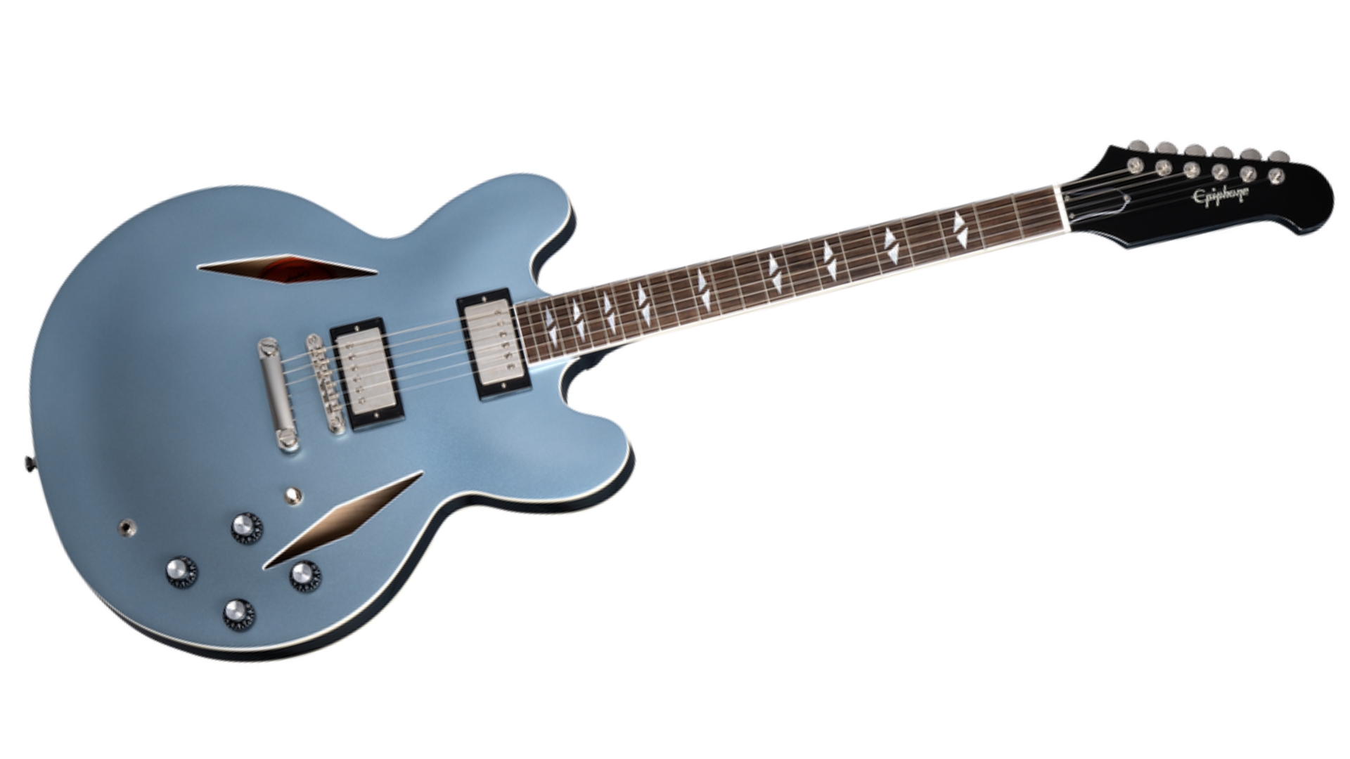 An Epiphone Dave Grohl DG-335 semi-hollow guitar