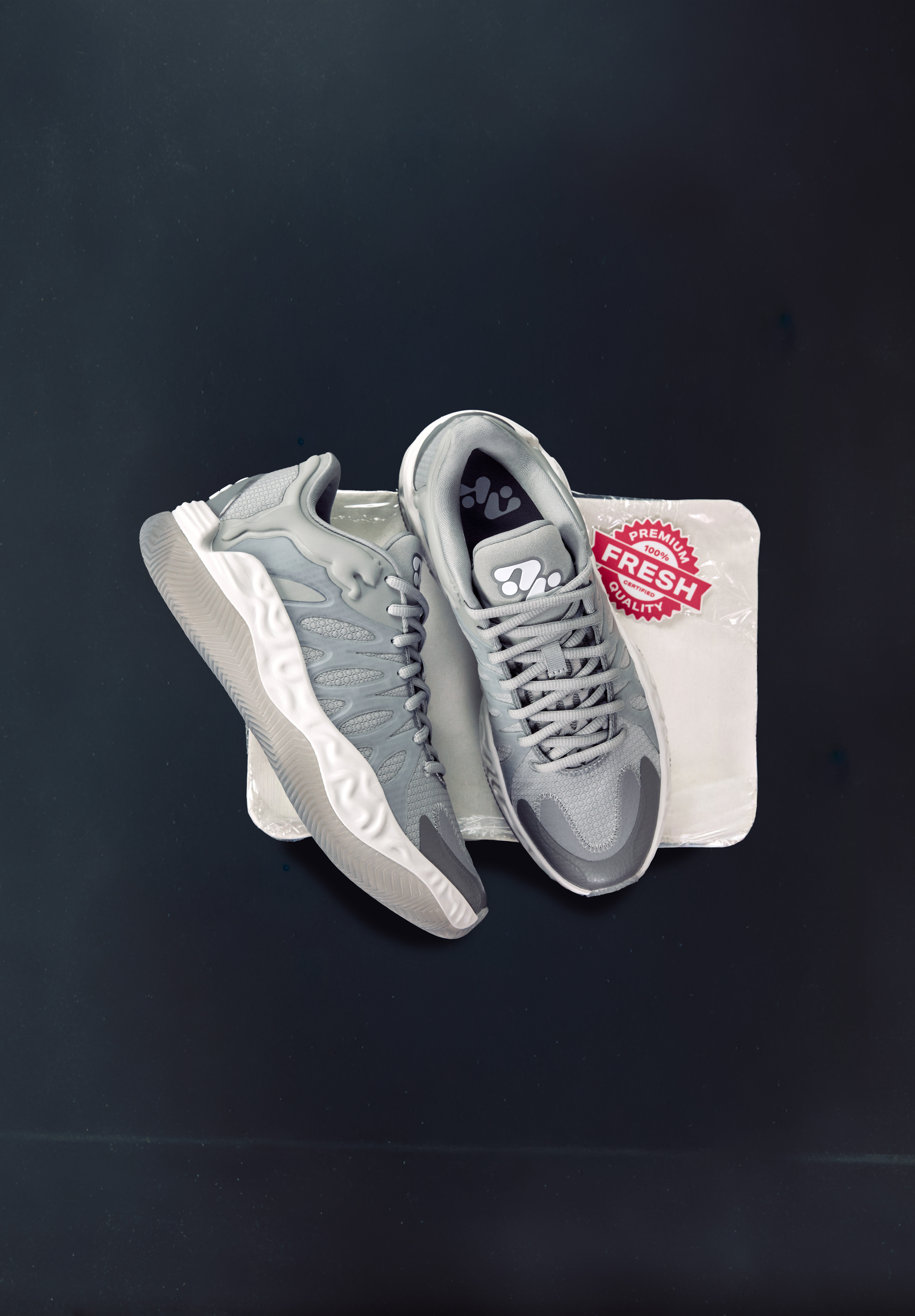 A photo of the new Hali 1 basketball shoes in smoke.