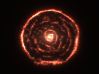 Curious Spiral Spotted by ALMA Around Red Giant Star R Sculptoris