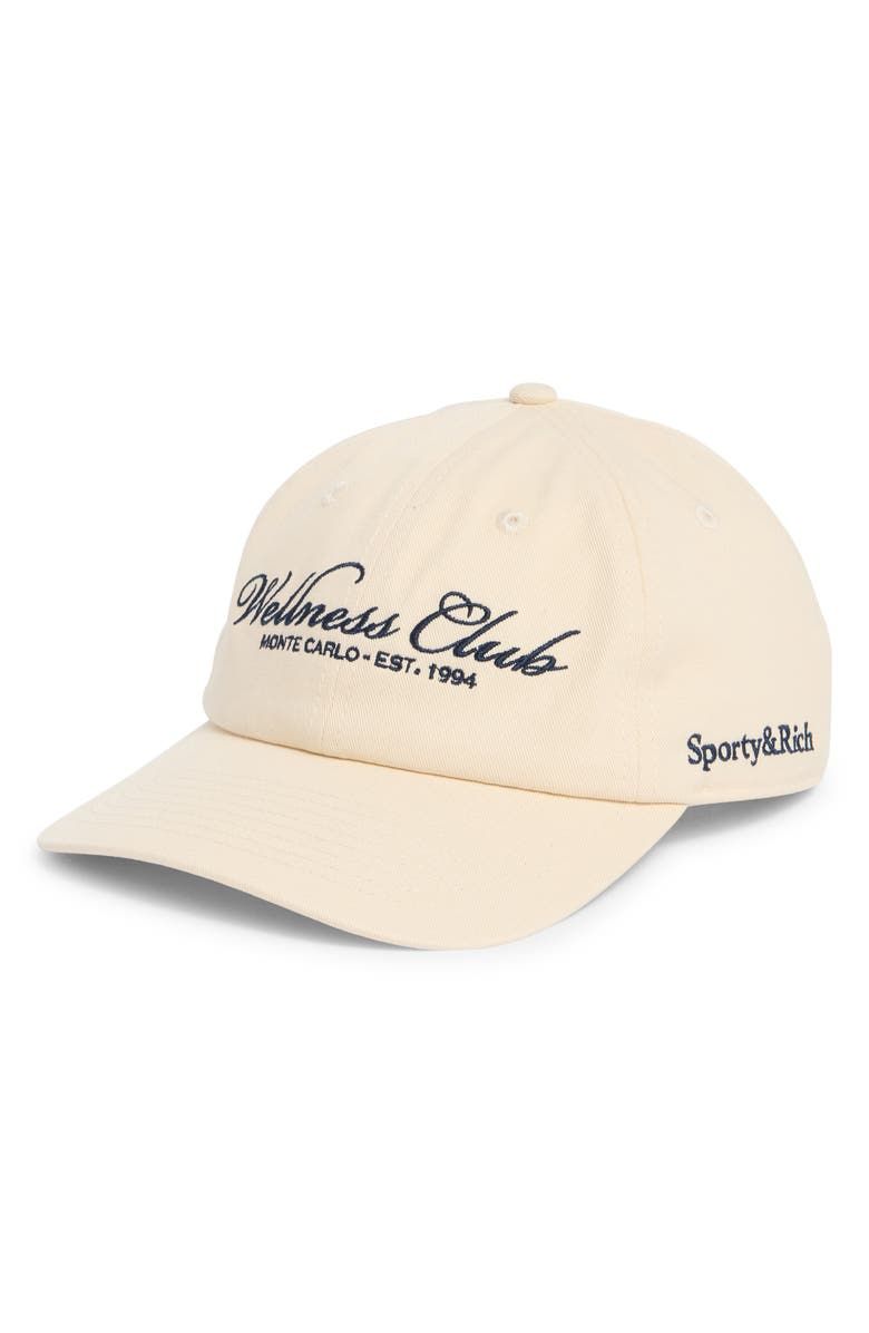 Wellness Club Embroidered Cotton Twill Baseball Cap