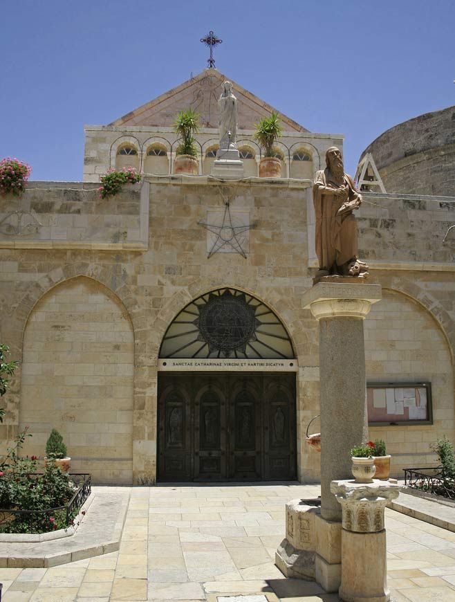 The entrance to the Church of the Nativity in Bethlehem.