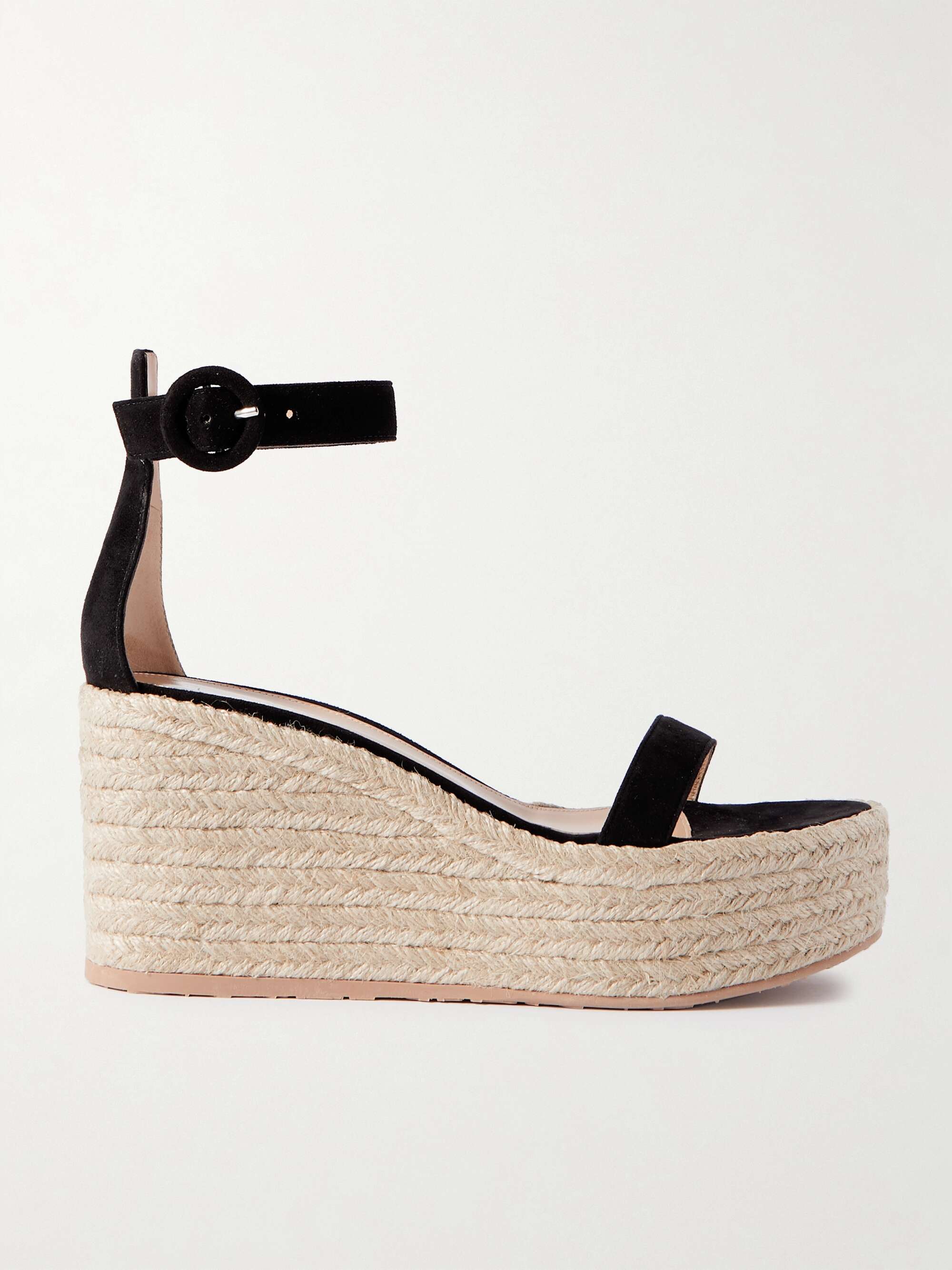 45 Suede Espadrille Wedge Sandals