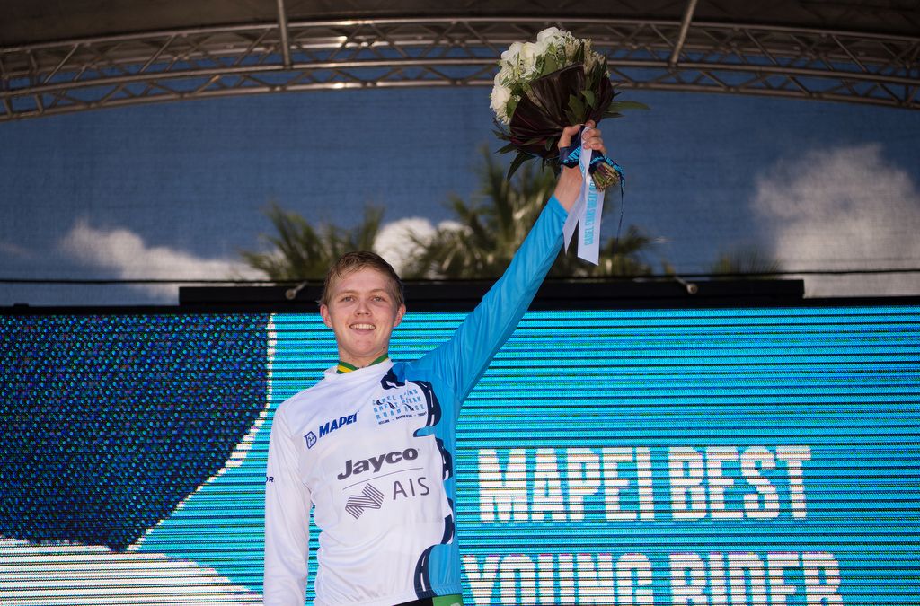 Michael Storer was the best young rider at the Cadel Evans Great Ocean Road Race in 2016
