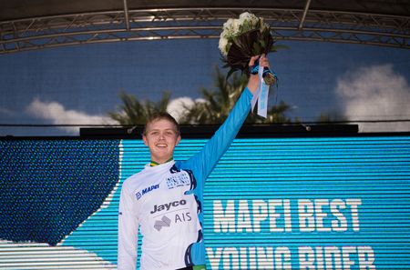 Michael Storer was the best young rider at the Cadel Evans Great Ocean Road Race in 2016