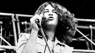 Ian Gillan performing onstage at the Reading Festival in 1979