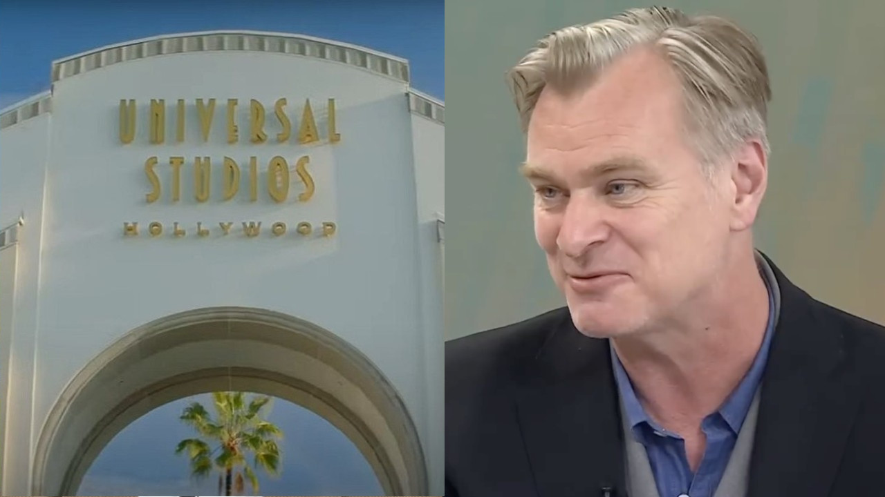 Universal Studios Hollywood gate/Christopher Nolan on Today