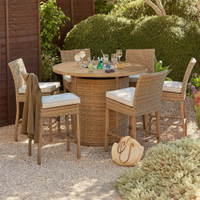 Bali 6 Seater Outdoor Bar Set with Fire Pit | £1800