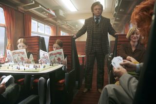 Different era! Tony Towers joins a train carriage in the 1970s!