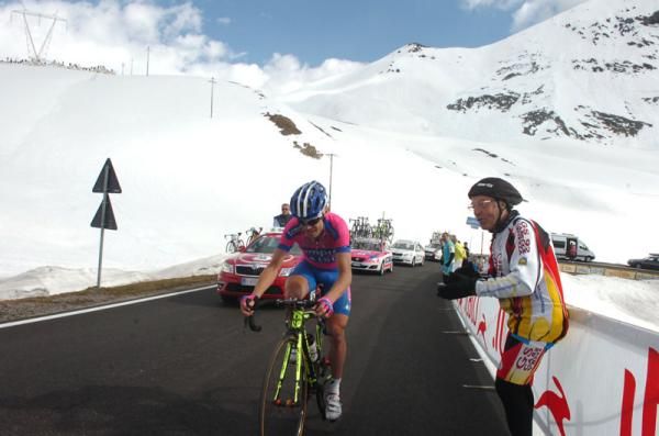 Damiano Cunego rode to second on the stage