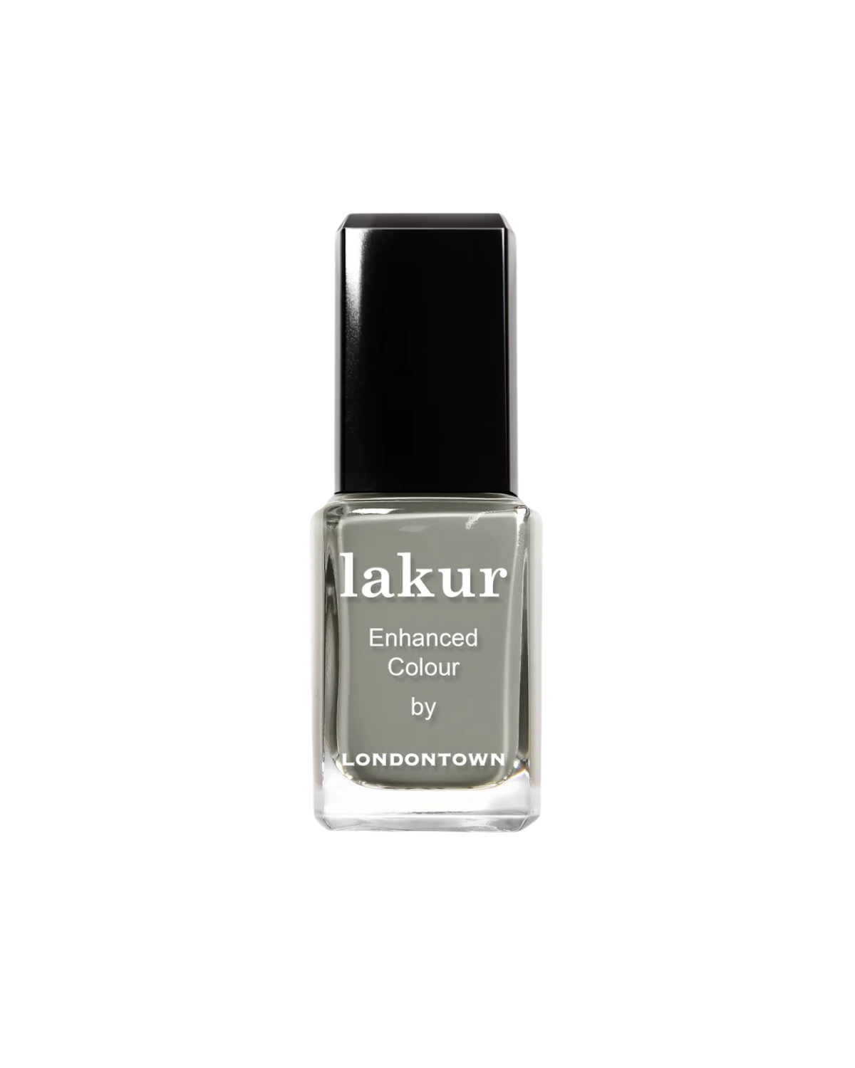 A bottle of smoky gray DND nail lacquer.