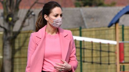Kate Middleton in pink scalloped boden sweater