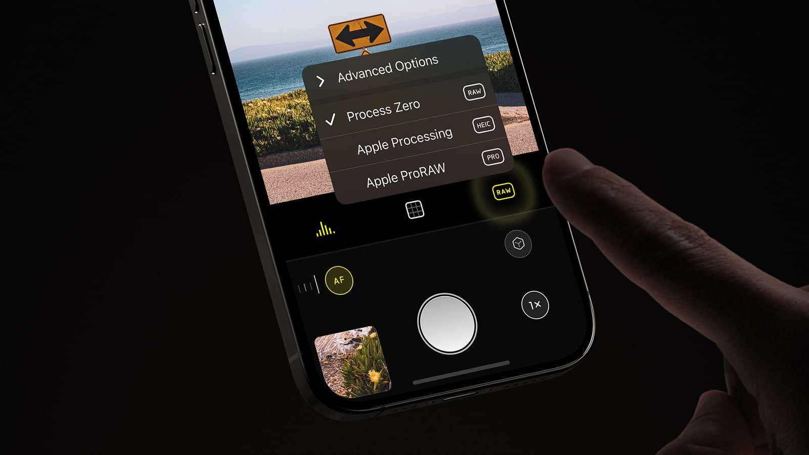 The Halide iPhone photography app with its Process Zero feature highlighted.