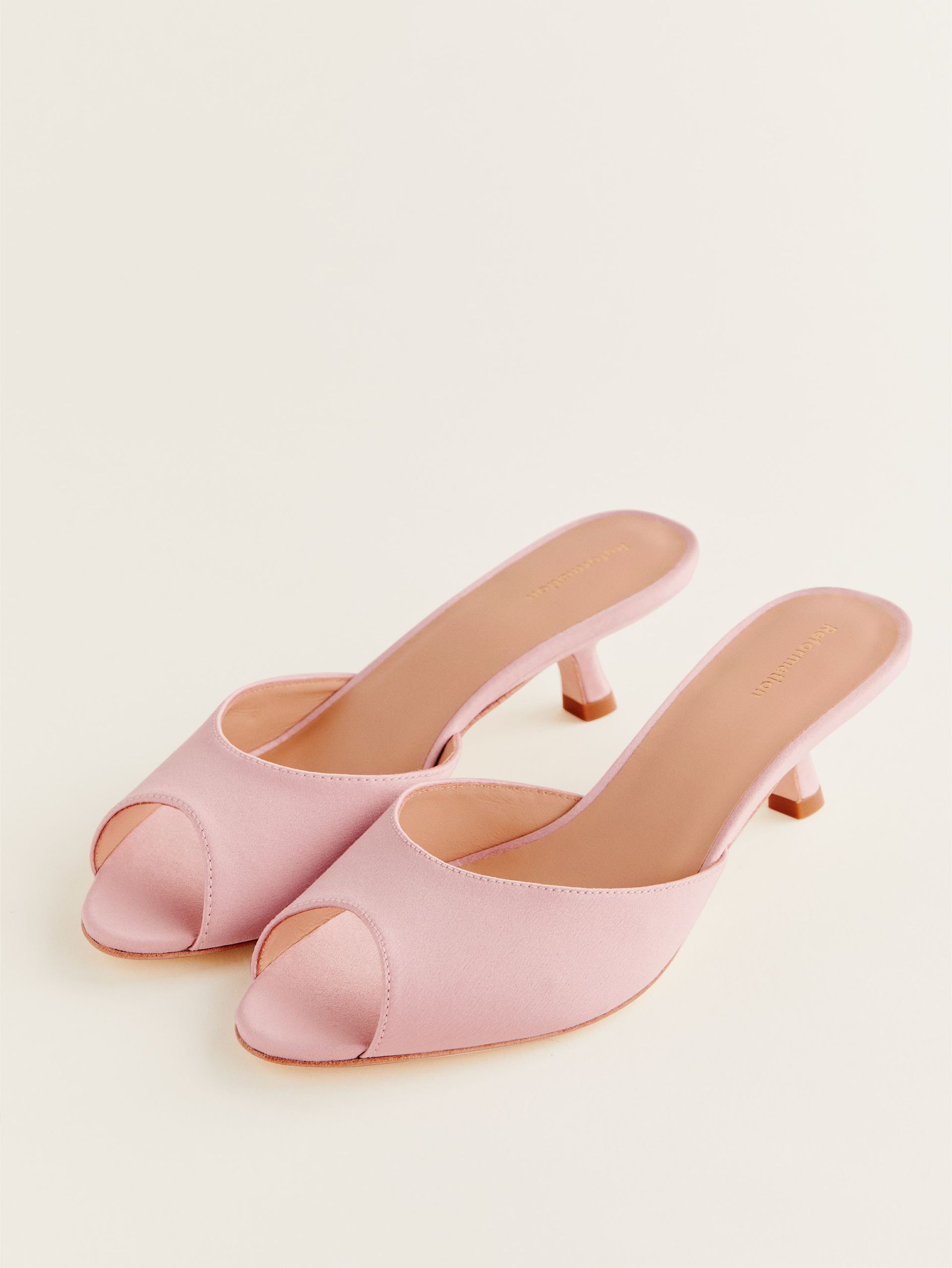 Winnie Peep Toe Heeled Mule