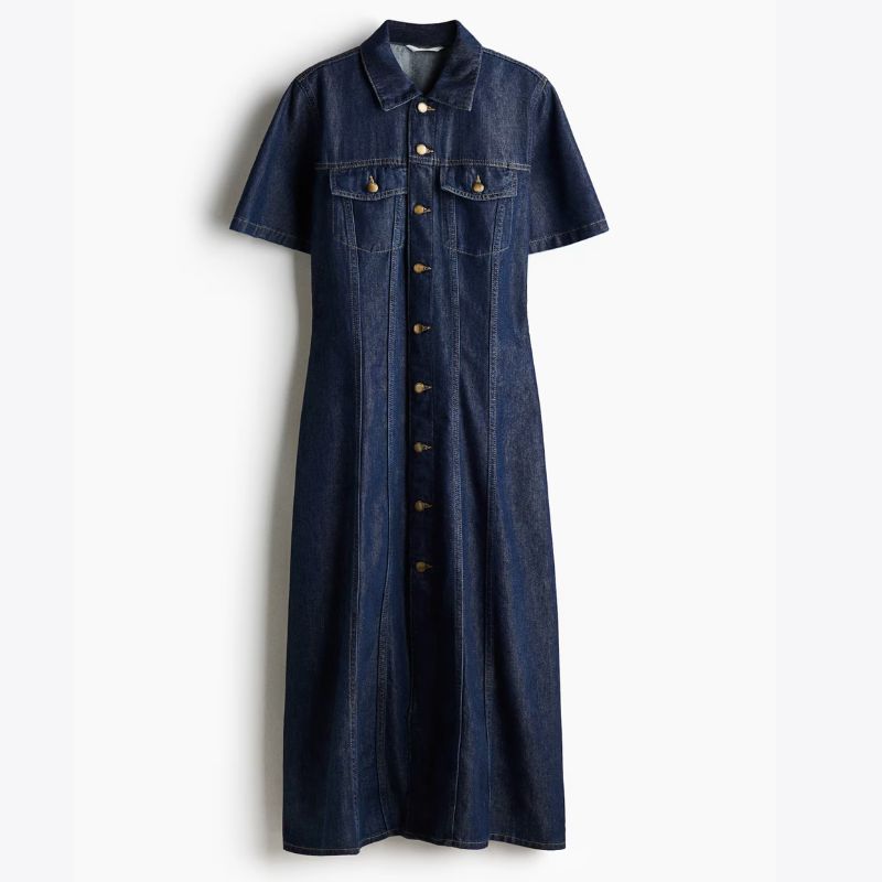 denim midi shirt dress from H&M