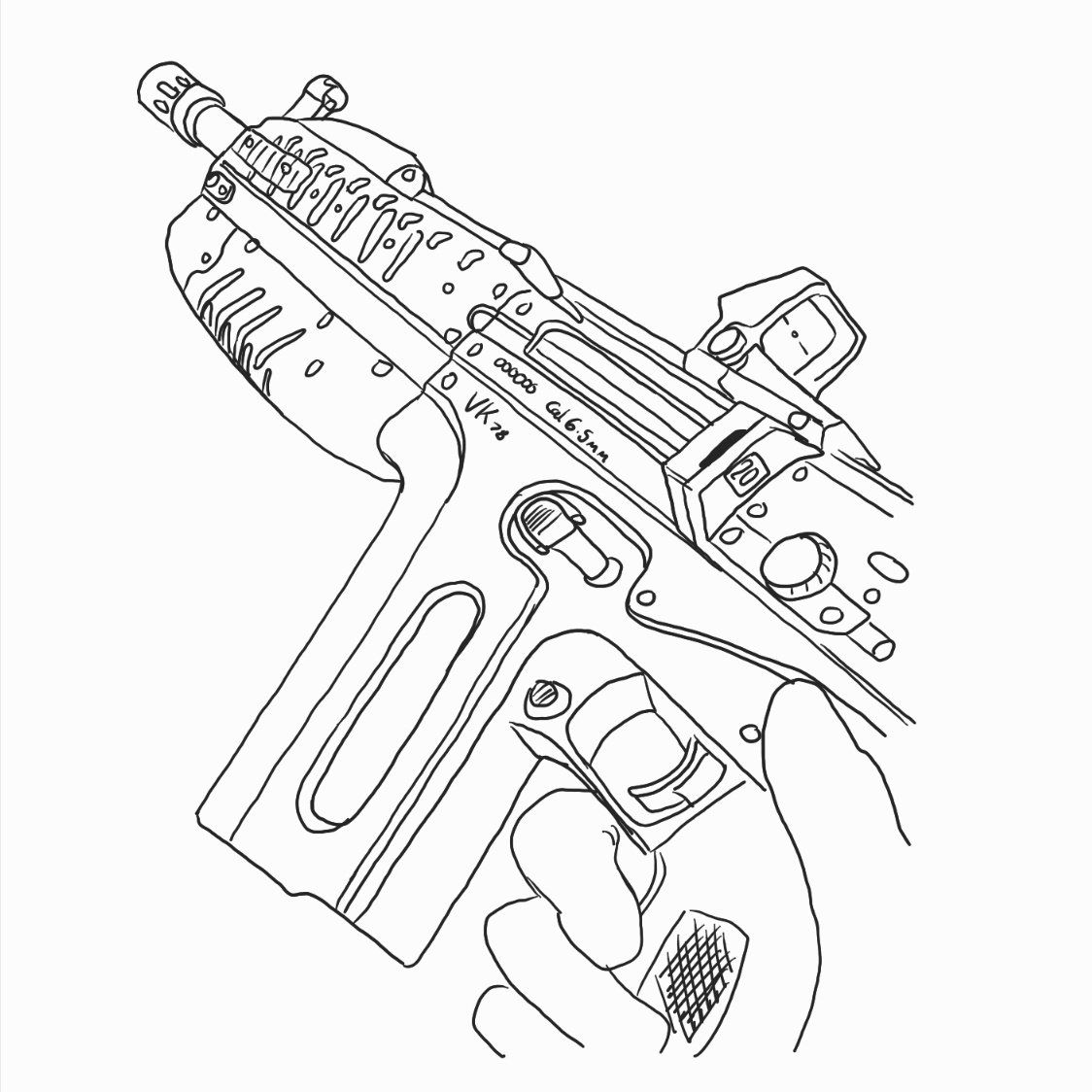 Halo Infinite rifle fan art