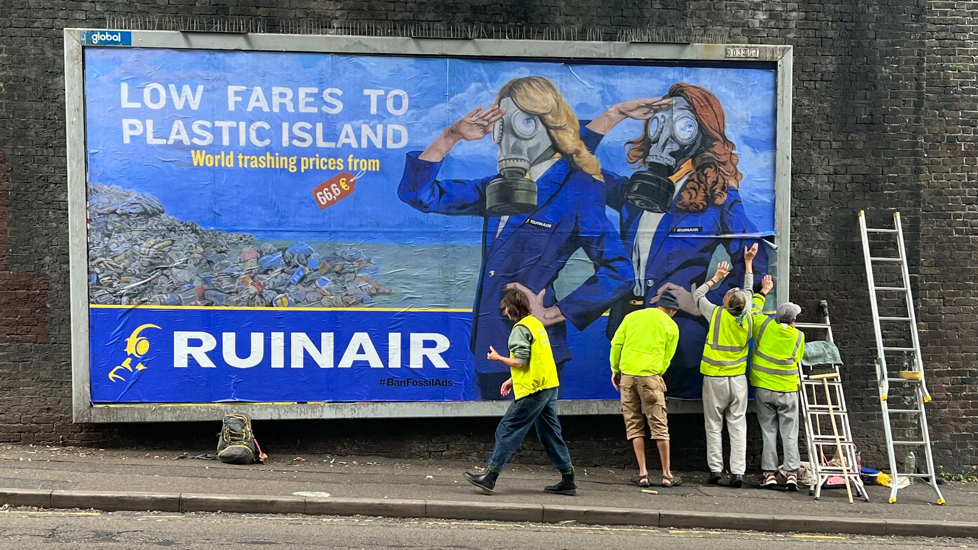 Brandalism subvertising billboard jacking