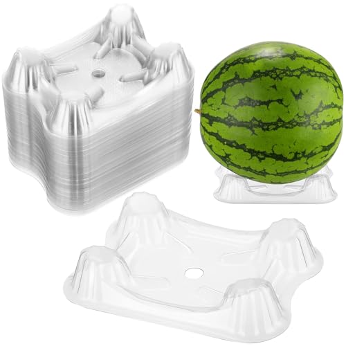 Irenare 30 Pcs Melon Cradle Plastic Melon Cradles Watermelon Holder for Garden Watermelon Support Stand Plant Garden Support Protector for Pumpkin, Squash and Fruits, Holds Up to 20 Lbs