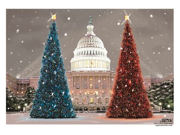 Political cartoon Congress Christmas