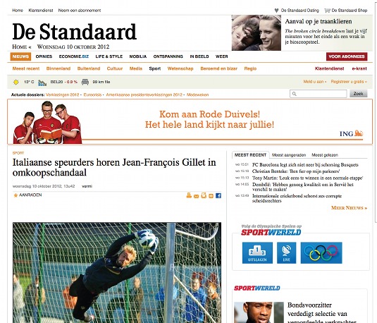 Mark Boulton Design redesigned the website for Belgium's biggest newspaper, the Flemish publication De Standaard. The studio was hired thanks to its grid layout skills