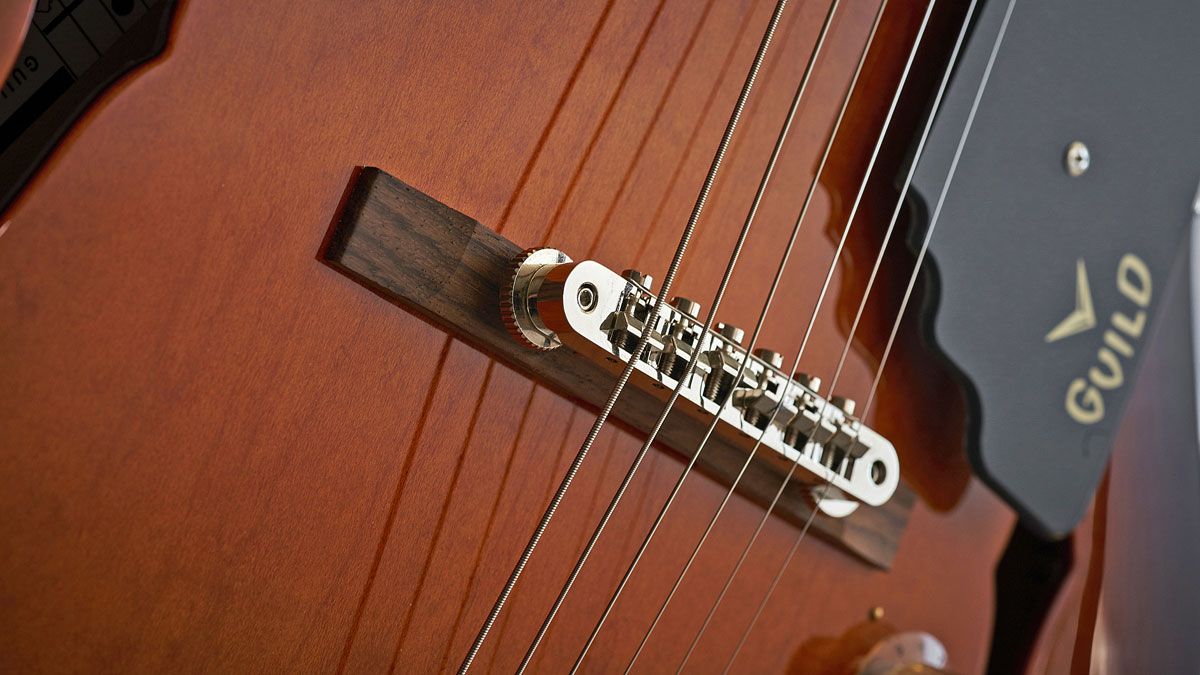 The rosewood bridge base affirms its jazzy visual credentials