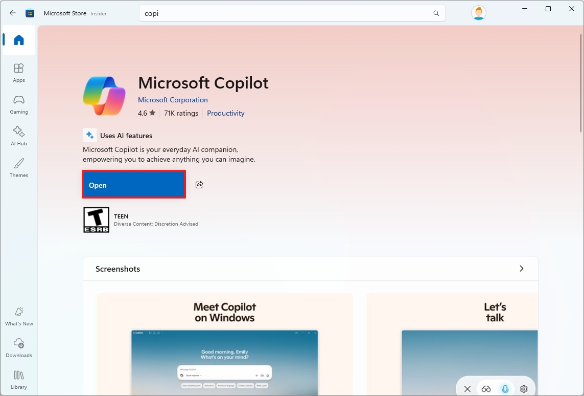 Windows 11 install Copilot app
