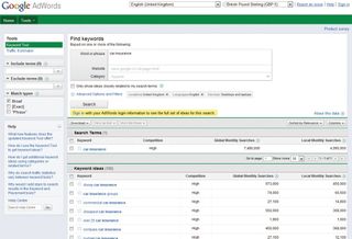 Find keyword suggestions quickly with Google’s Keyword Tool