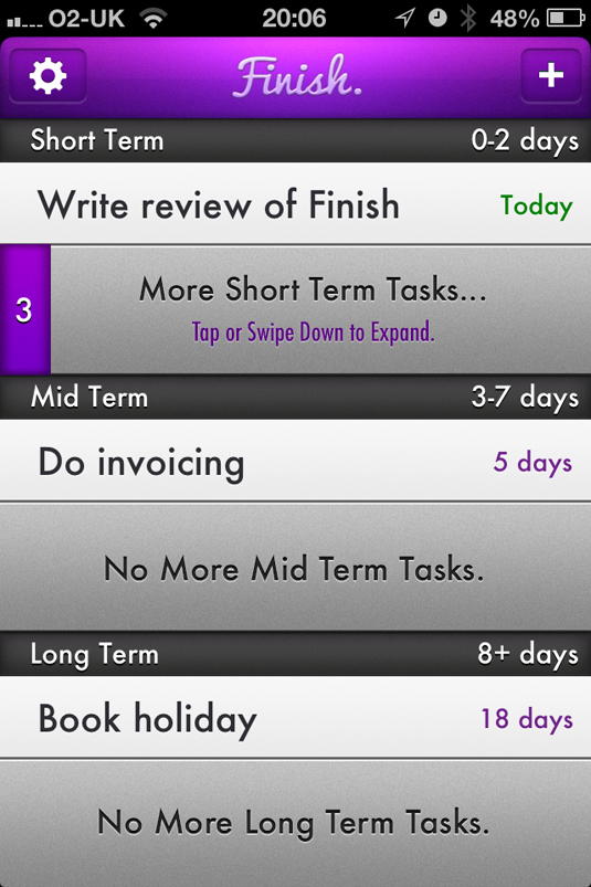 finish app