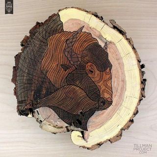 wooden illustrations