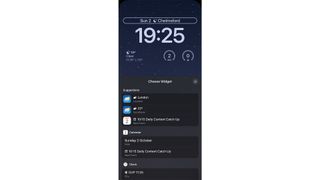 Different lock screen widget options in iOS 16