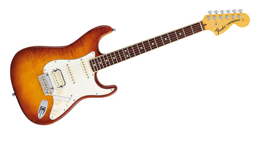 Purists, turn away: this Strat's alder body is topped with a slice of figured maple