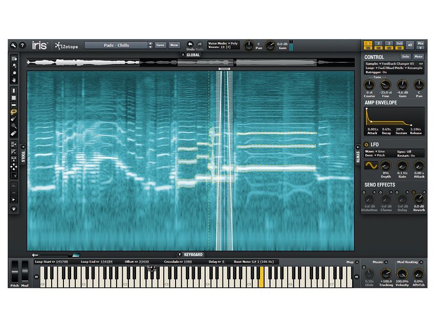 iZotope Iris's Spectrogram Display provides a tweakable 3D view of your samples.