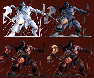 Texturing and lighting conan