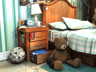 Marcos drew inspiration for the messy bedroom from his personal experiences!