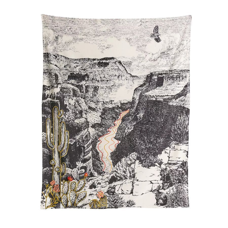 An embroidered tapestry