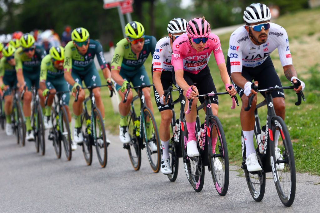 Tadej Pogacar on stage 12 at the Giro d&#039;Italia