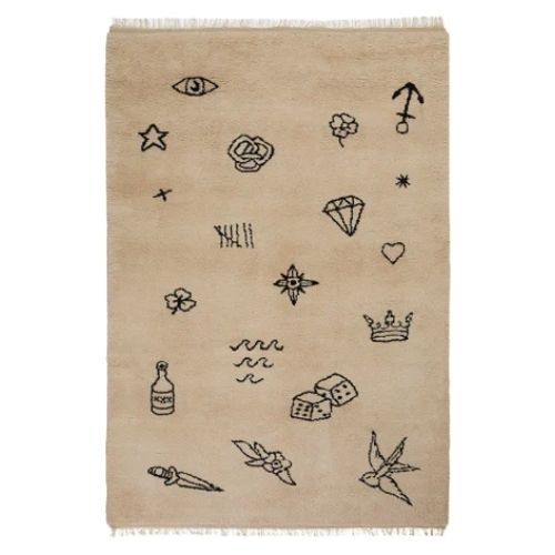 Nomad Shag Rug by Erik L&amp;ouml;&amp;ouml;f in Sand